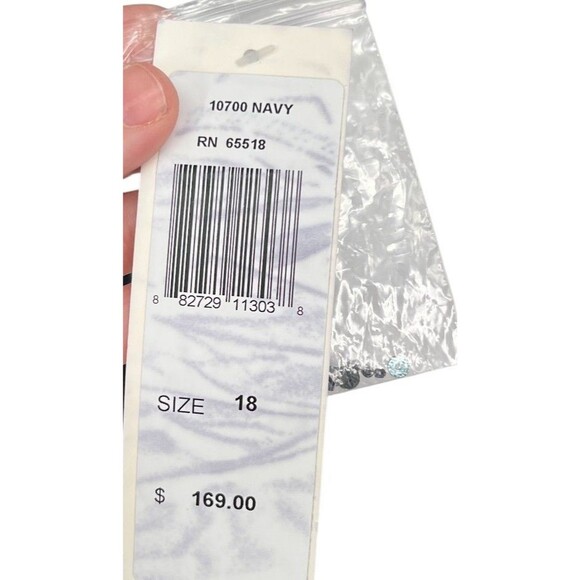 Patra Dress Women's Size 18 Navy Maxi Floral Beads Sequins Embroidery - Picture 5 of 8